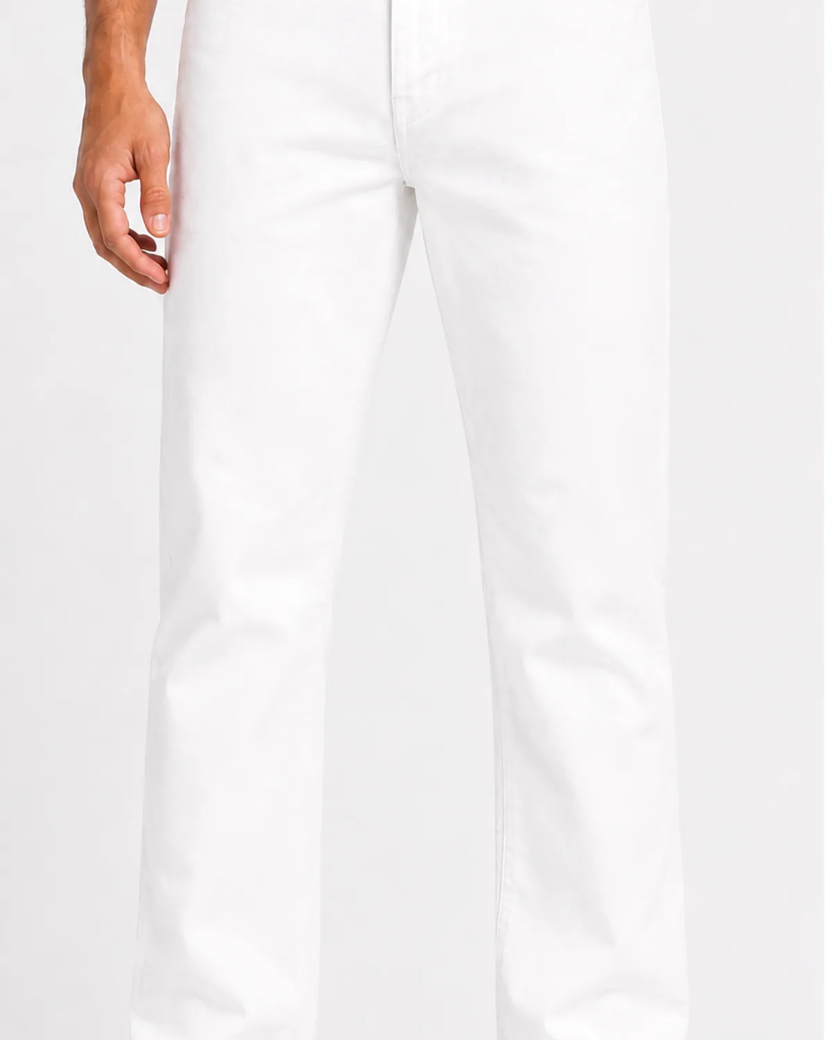 DENVOX Coreform White Regular Fit Jeans for Men - High Rise, Regular Length