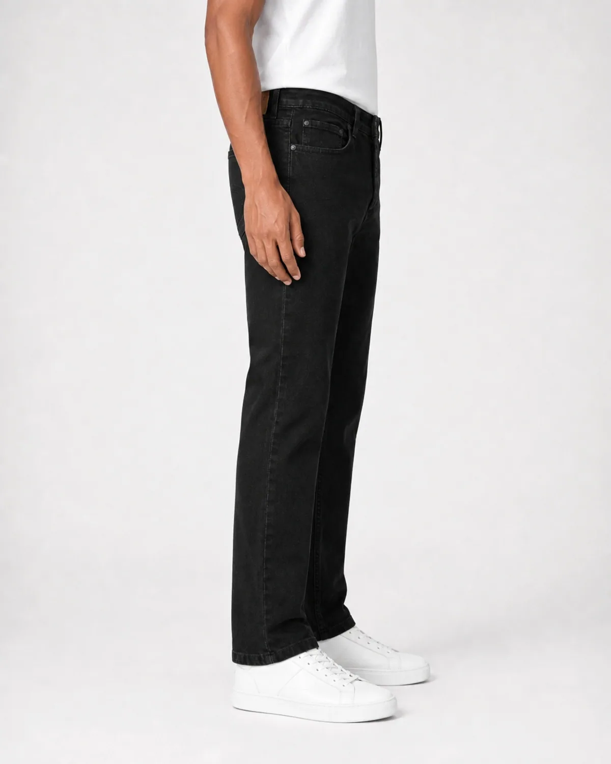 DENVOX Axis Black Straight Fit Jeans for Men - Low Rise, Regular Length